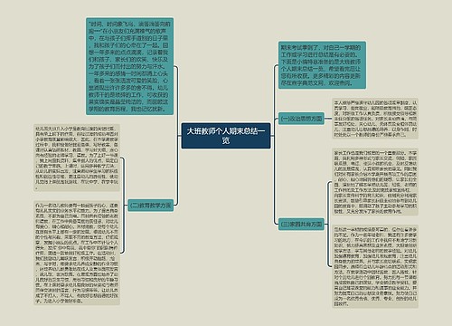 大班教师个人期末总结一览