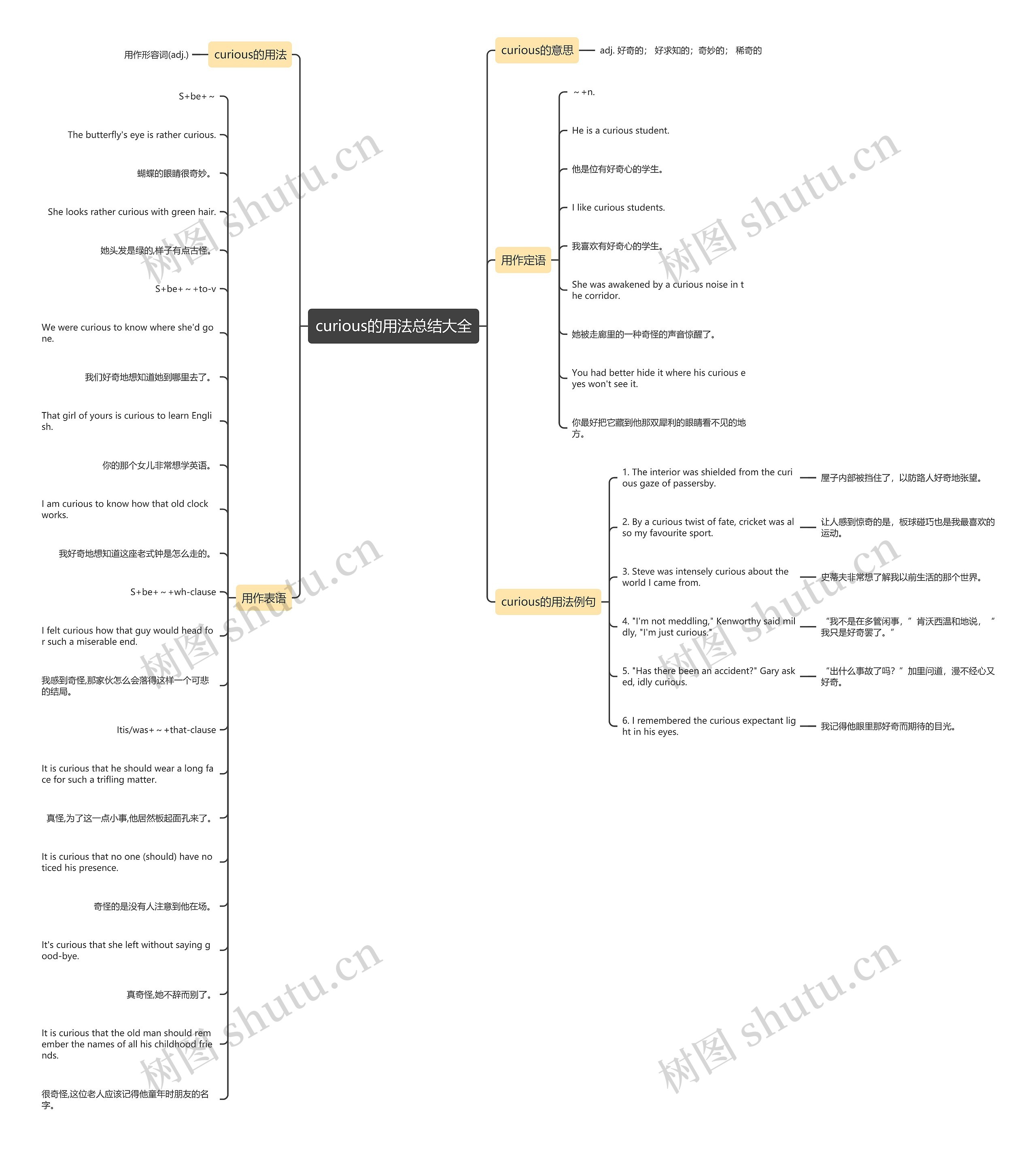 curious的用法总结大全思维导图