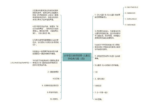 小学语文教师招聘-儿童文学经典习题（四）