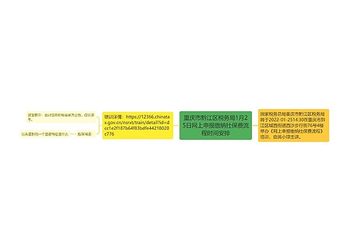 重庆市黔江区税务局1月25日网上申报缴纳社保费流程时间安排