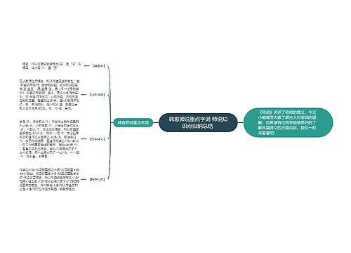 韩愈师说重点字词 师说知识点归纳总结 