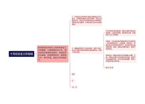 十月份安全工作总结