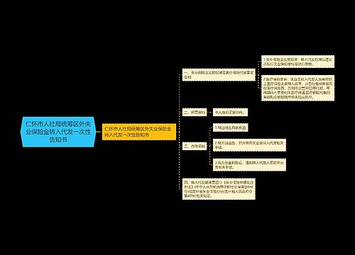 仁怀市人社局统筹区外失业保险金转入代发一次性告知书