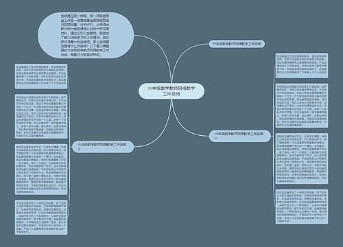 六年级数学教师网络教学工作总结