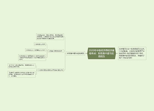 2020年中级经济师经济基础考点：财政集中度与宏观税负