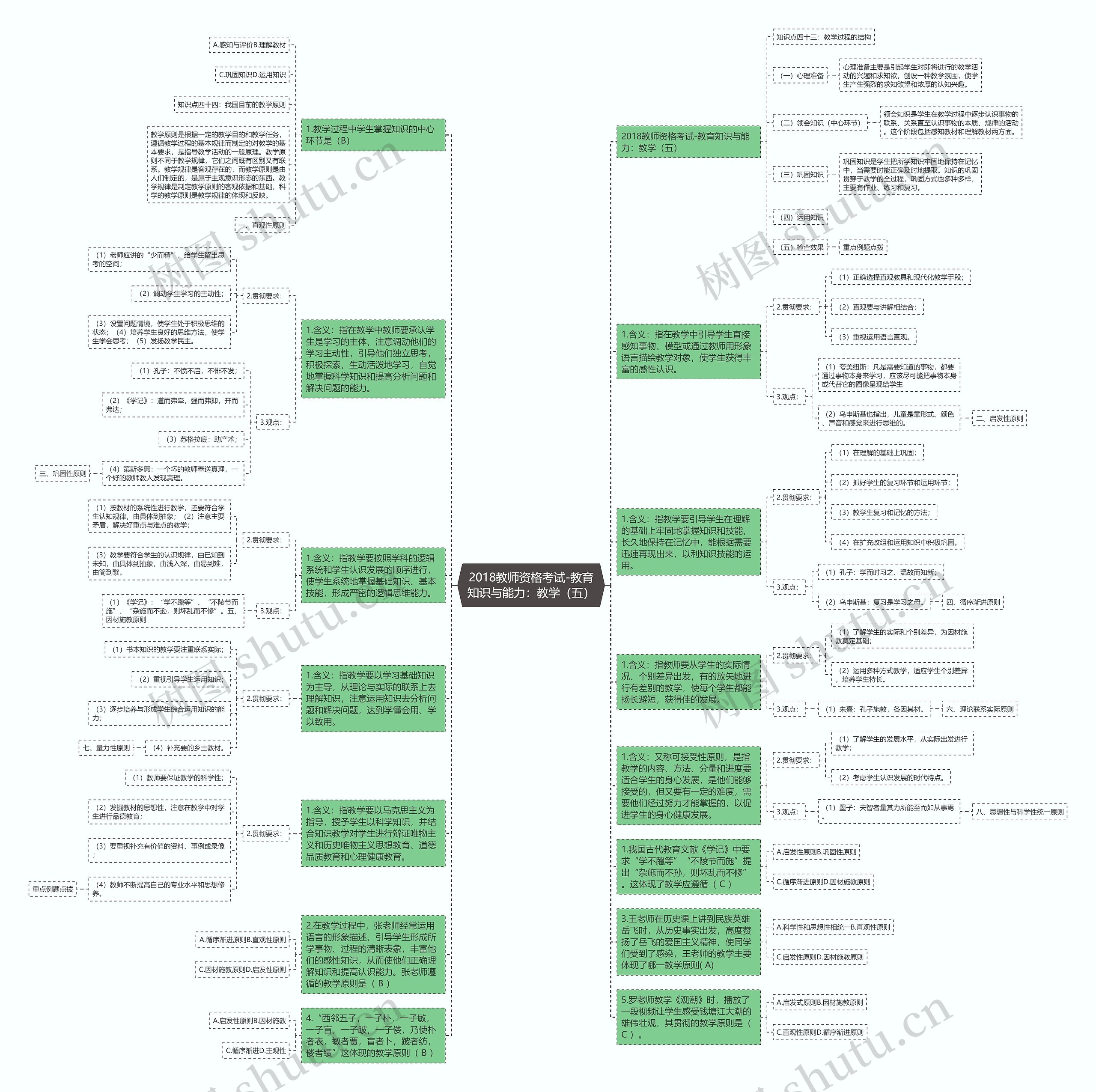 2018教师资格考试-教育知识与能力：教学（五）思维导图