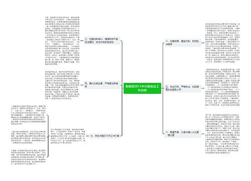 财政局2011年行政执法工作总结