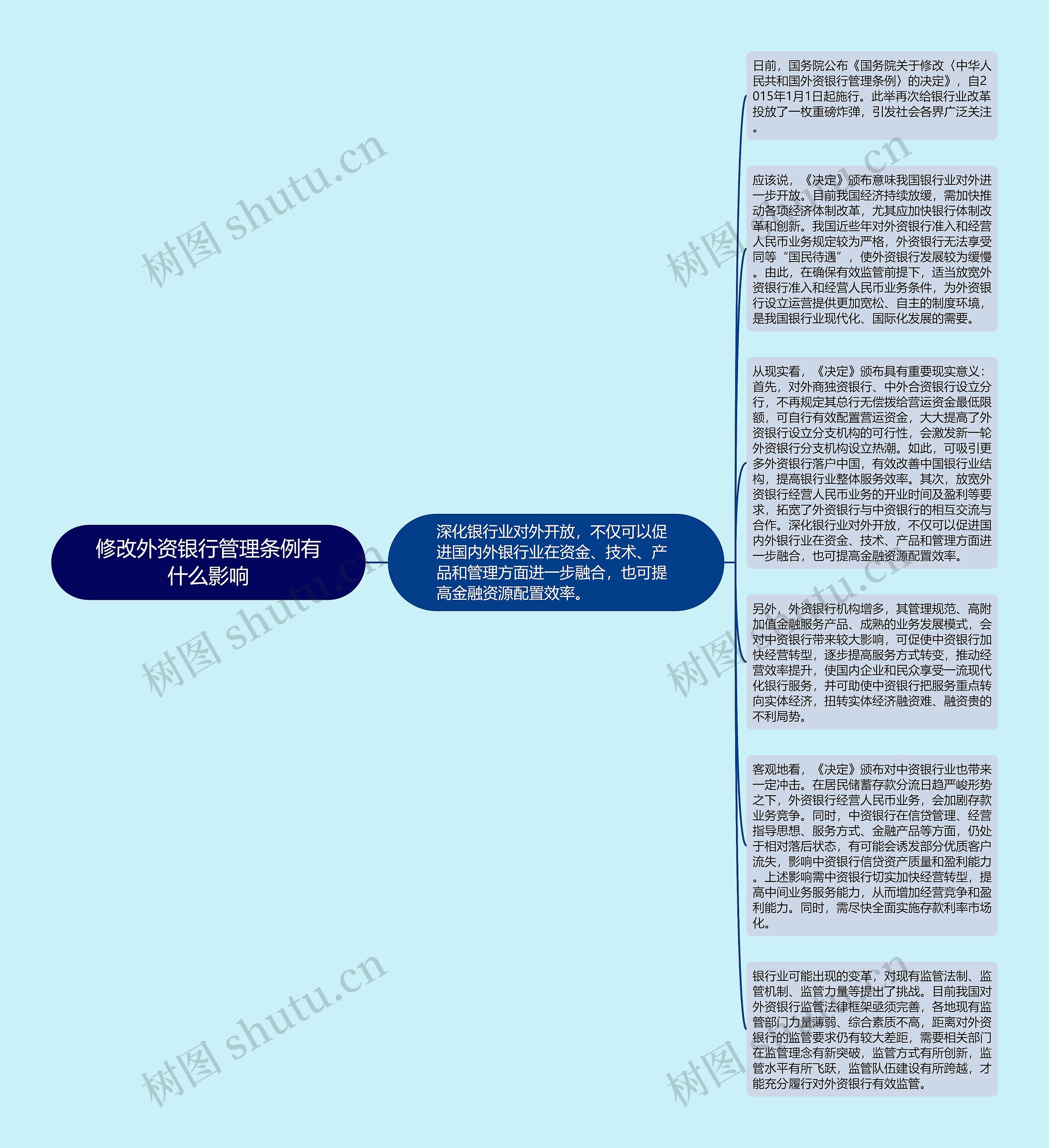 修改外资银行管理条例有什么影响思维导图