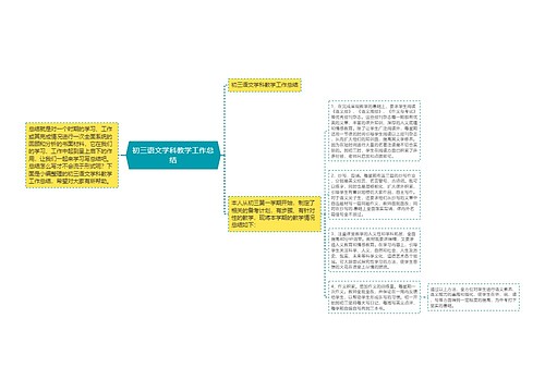 初三语文学科教学工作总结