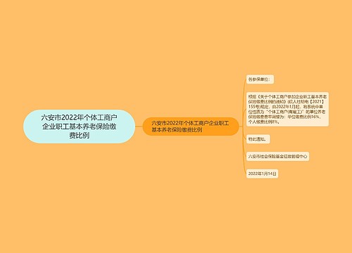 六安市2022年个体工商户企业职工基本养老保险缴费比例