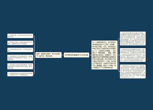 中学教研组期末工作总结