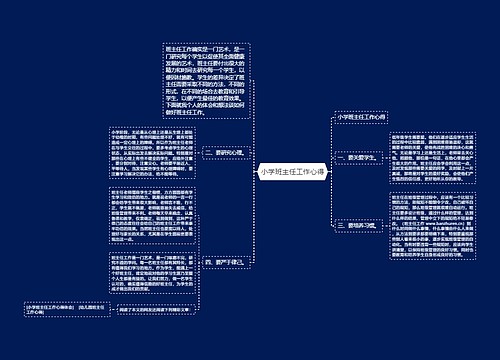 小学班主任工作心得