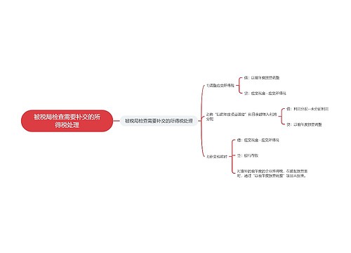 被税局检查需要补交的所得税处理