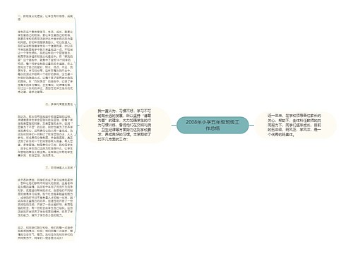 2008年小学五年级班级工作总结