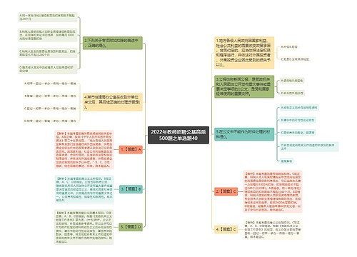 2022年教师招聘公基高频500题之单选题40