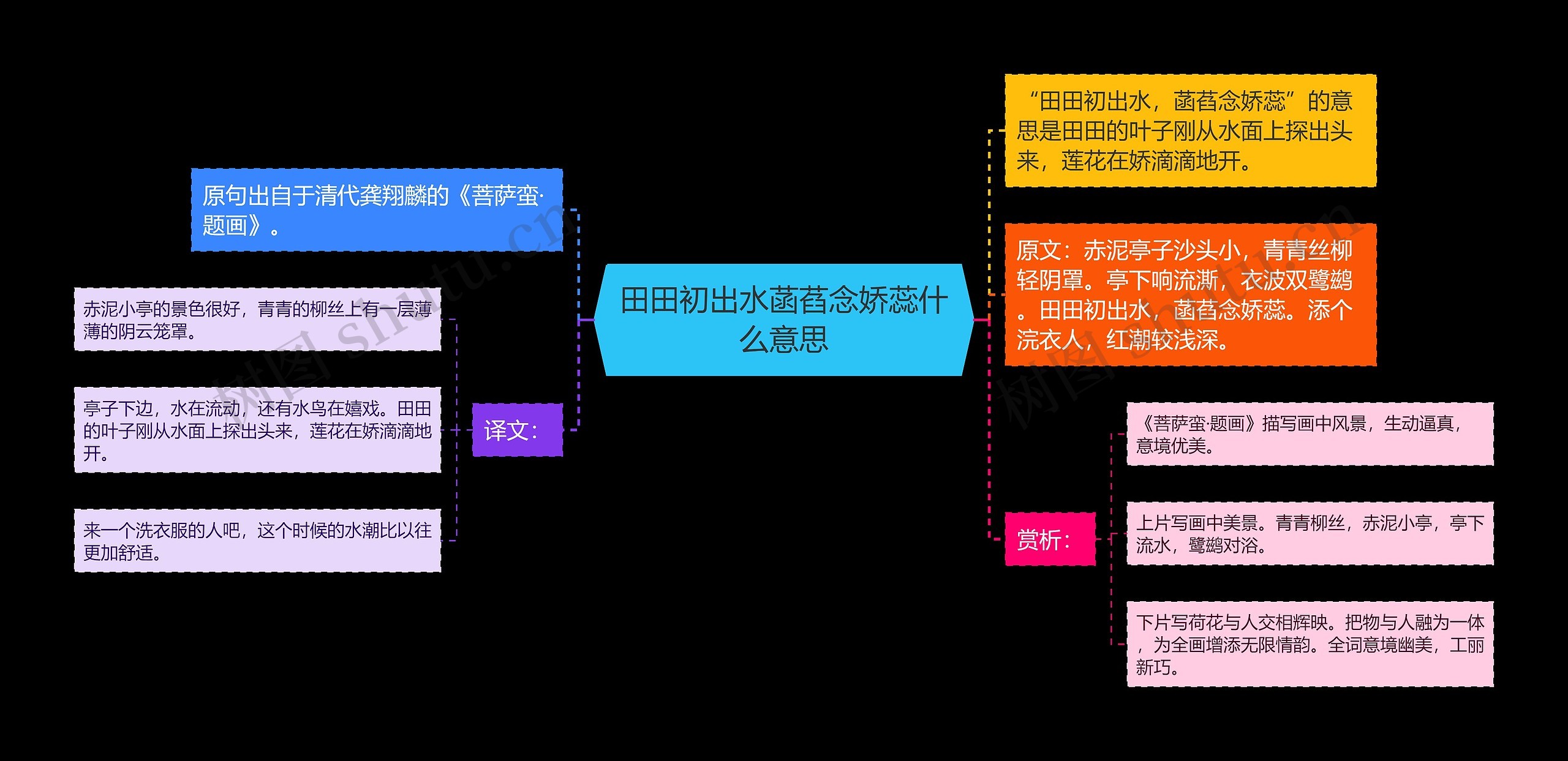 田田初出水菡萏念娇蕊什么意思思维导图