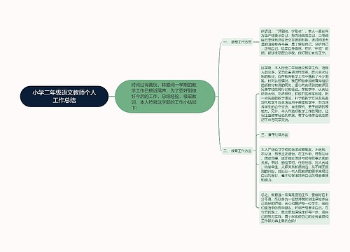 小学二年级语文教师个人工作总结