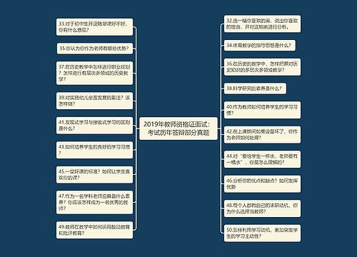 2019年教师资格证面试：考试历年答辩部分真题