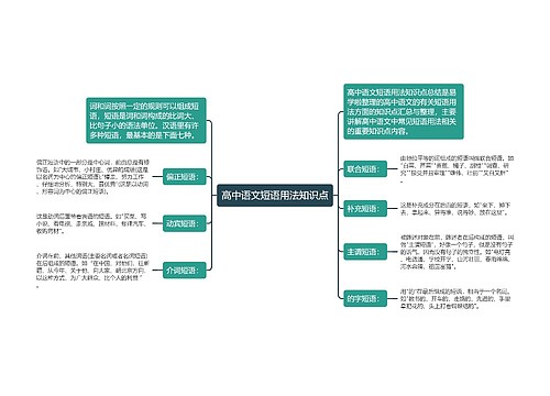 高中语文短语用法知识点