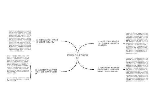 初中班主任经典工作总结范文