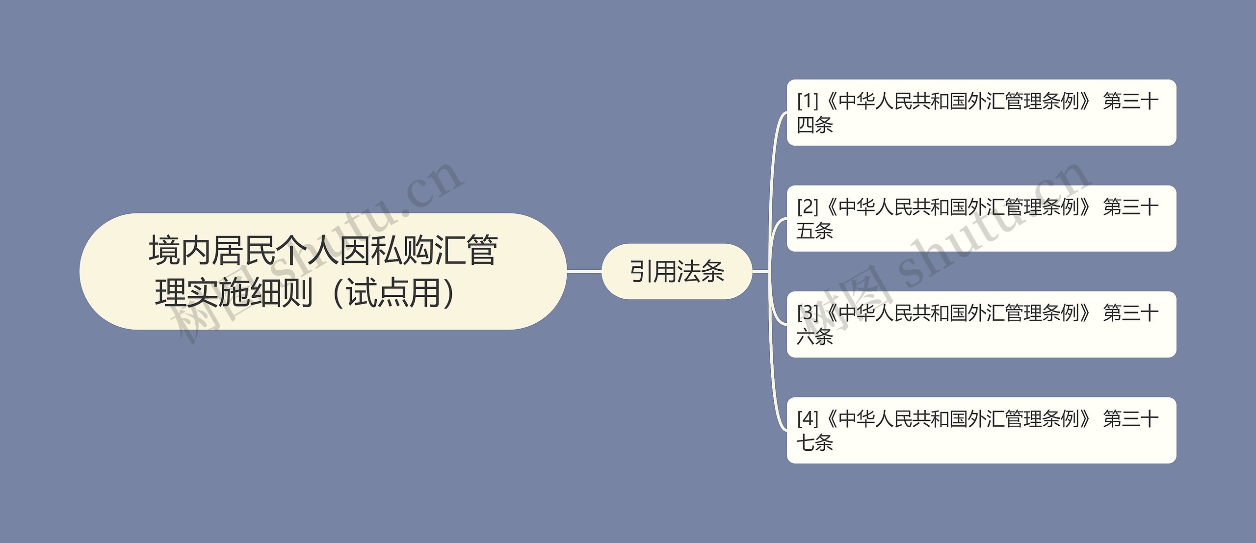 境内居民个人因私购汇管理实施细则（试点用）  思维导图