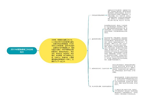 2011年班级德育工作总结范文