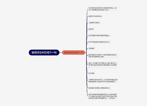 偷得浮生半日闲下一句