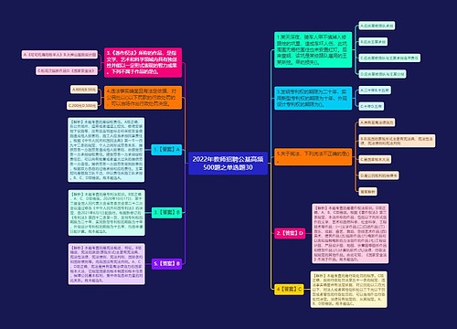 2022年教师招聘公基高频500题之单选题30