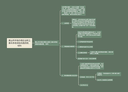 黄山市本级办理企业职工基本养老保险待遇流程、材料