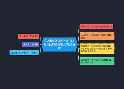 榆林市吴堡县税务局"你们爱问的那些税事儿"培训安排