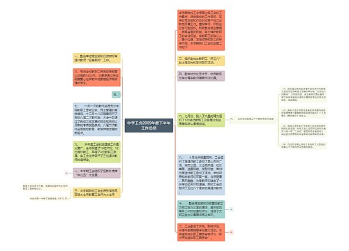 中学工会2009年度下半年工作总结