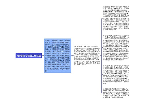 电子银行专管员工作总结