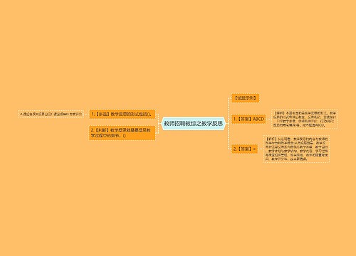 教师招聘教综之教学反思