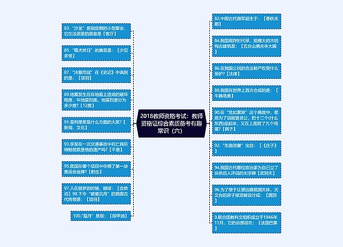 2018教师资格考试：教师资格证综合素质备考有趣常识（六）