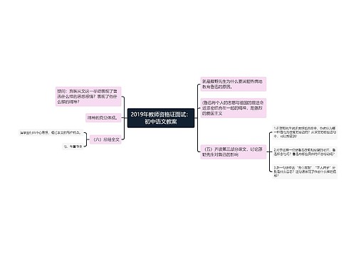 2019年教师资格证面试：初中语文教案