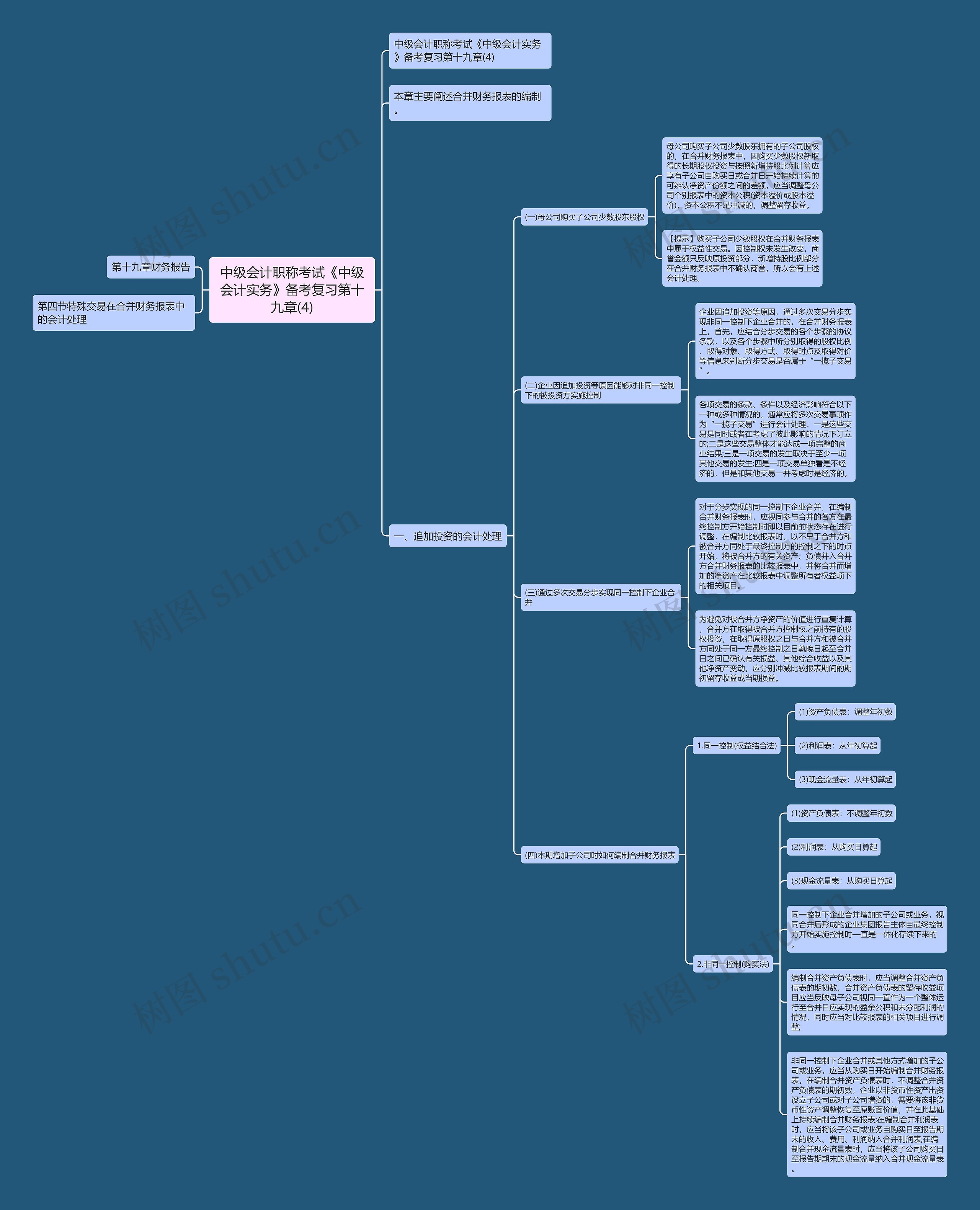 中级会计职称考试《中级会计实务》备考复习第十九章(4)思维导图