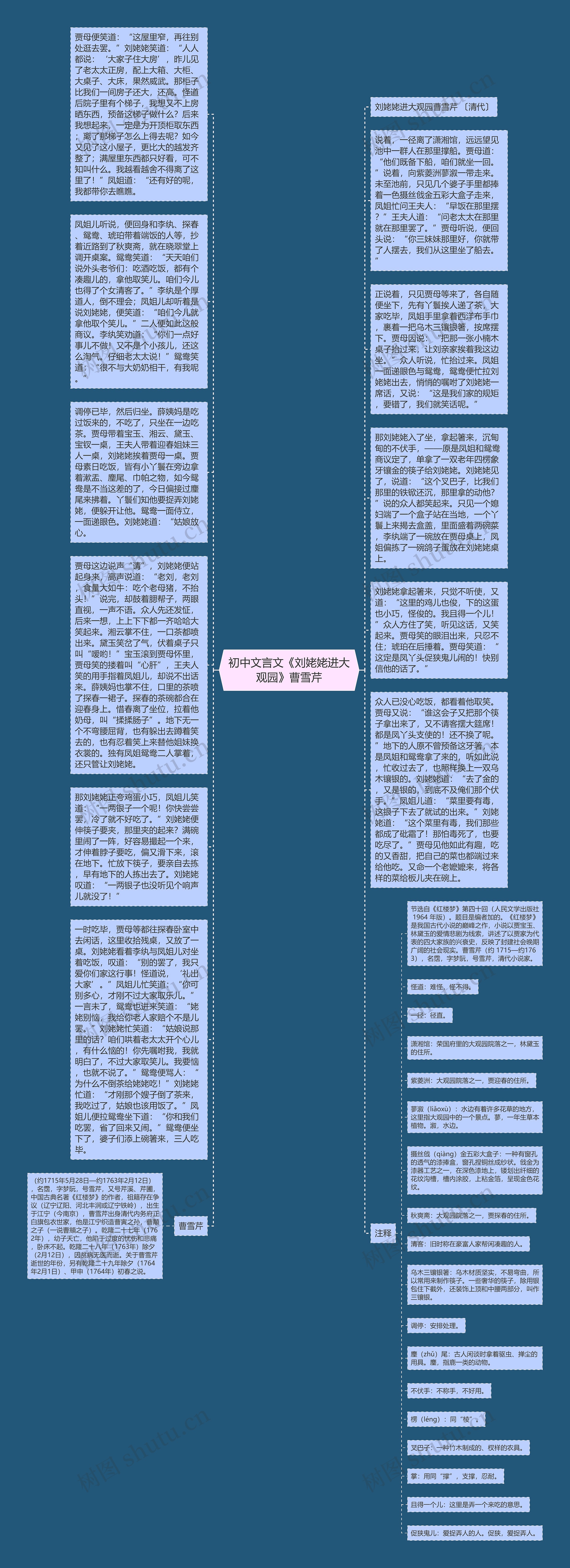 初中文言文《刘姥姥进大观园》曹雪芹