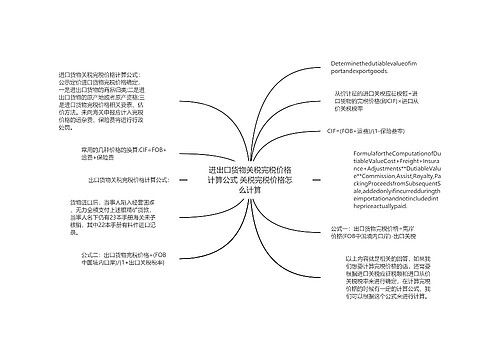 进出口货物关税完税价格计算公式 关税完税价格怎么计算