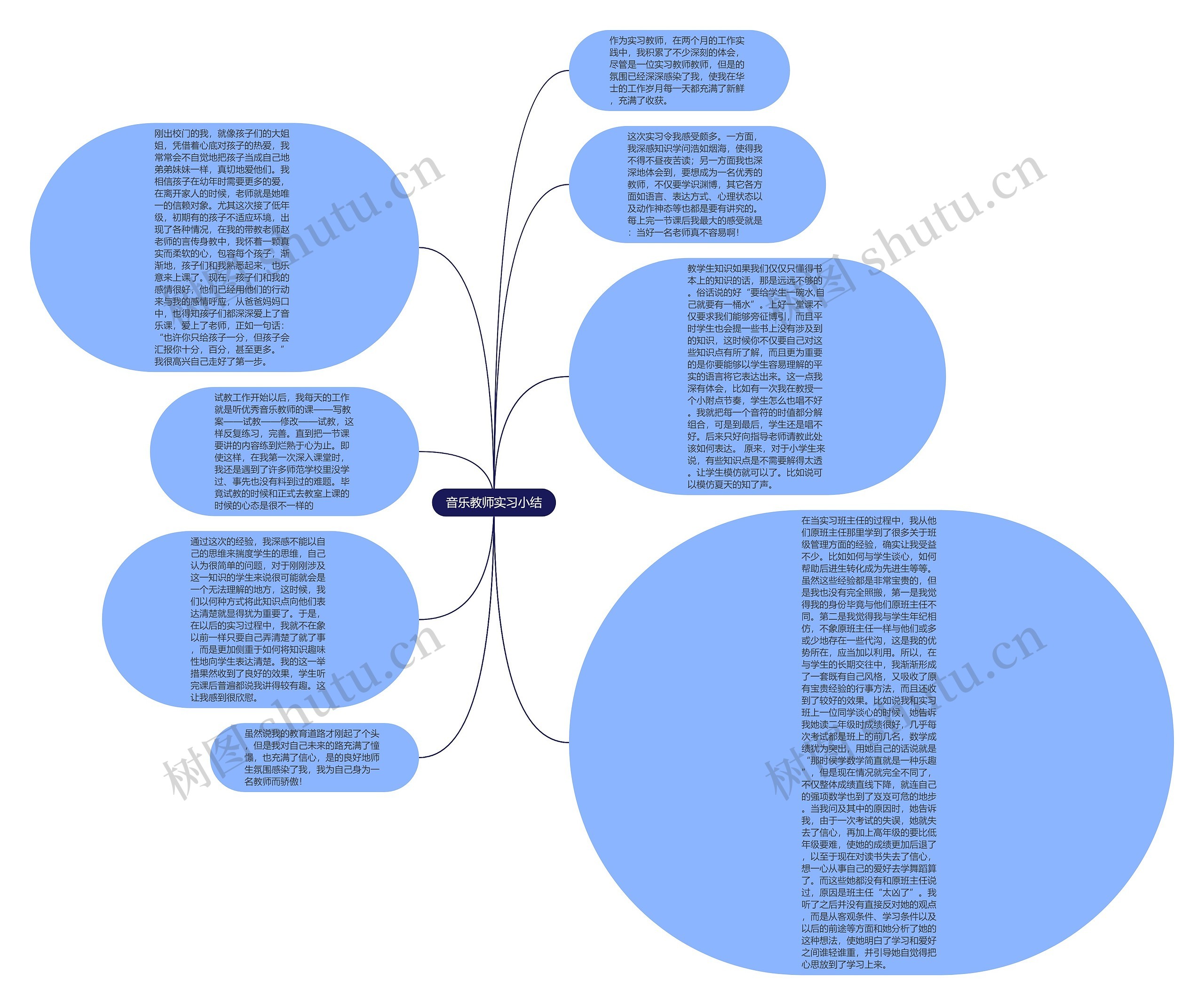 音乐教师实习小结思维导图