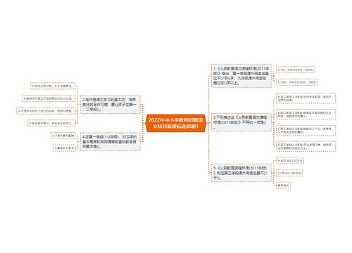 2022年中小学教师招聘语文科目新课标选择题1