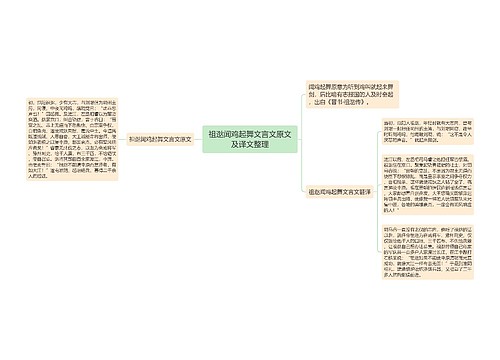 祖逖闻鸡起舞文言文原文及译文整理