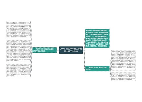 2008-2009学年第二学期班主任工作总结