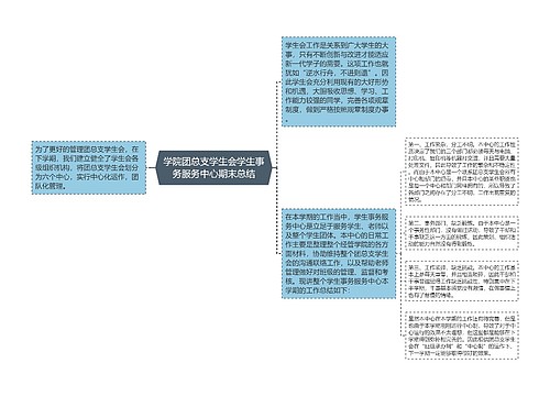 学院团总支学生会学生事务服务中心期末总结