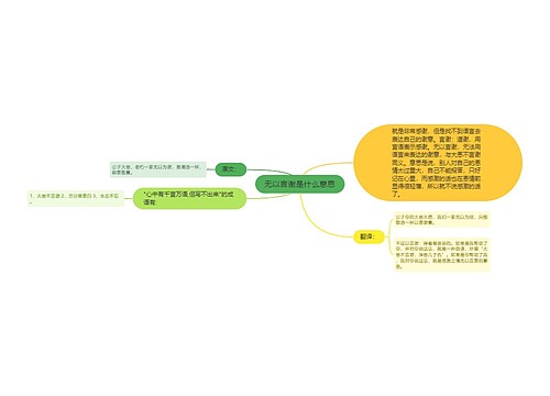 无以言谢是什么意思