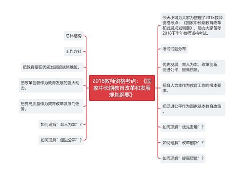 2018教师资格考点：《国家中长期教育改革和发展规划纲要》