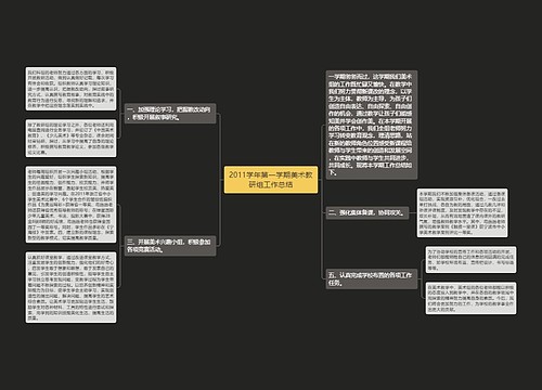 2011学年第一学期美术教研组工作总结