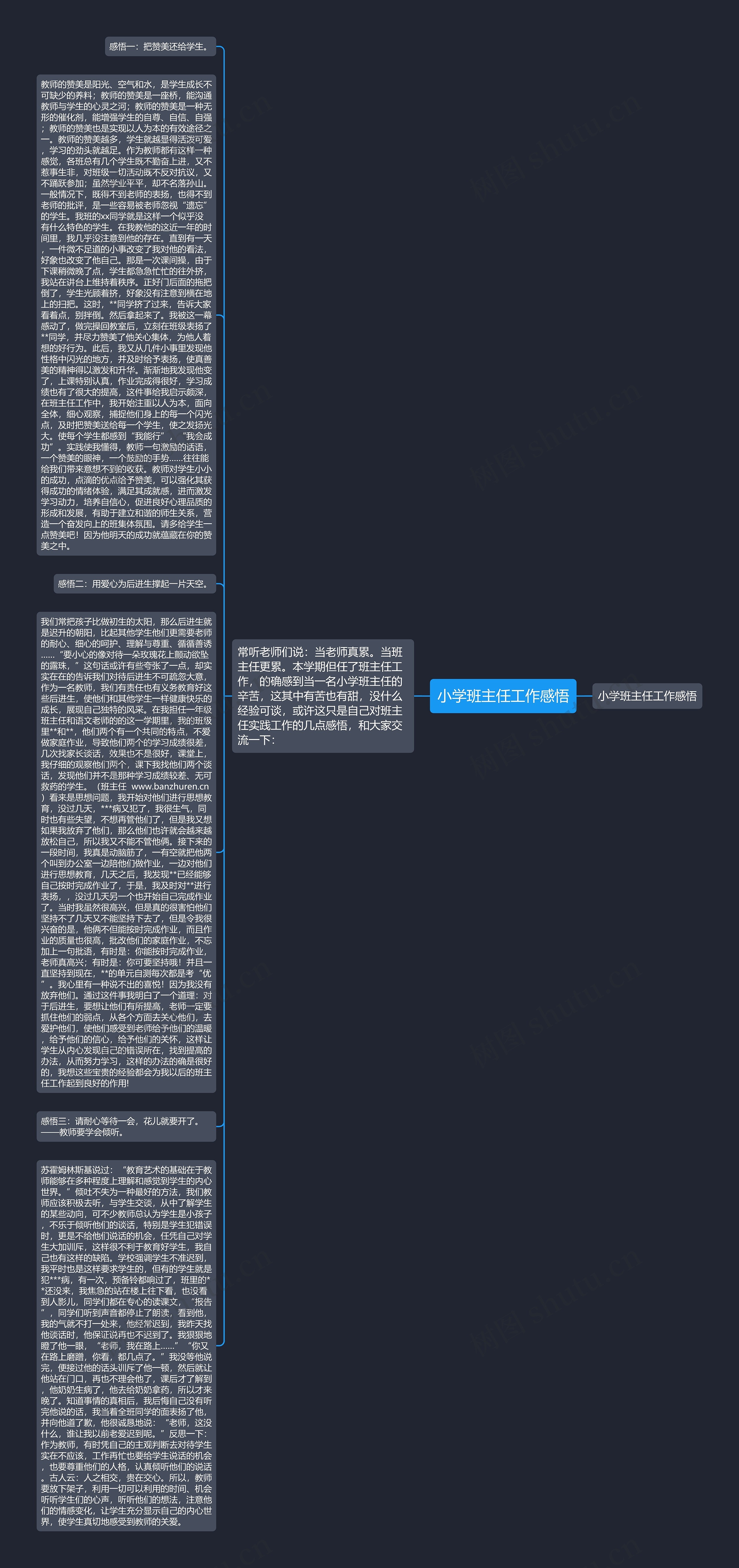 小学班主任工作感悟