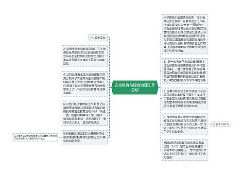 安全教育与综合治理工作总结