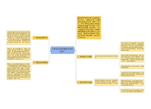 大学生如何规避就业违约风险？