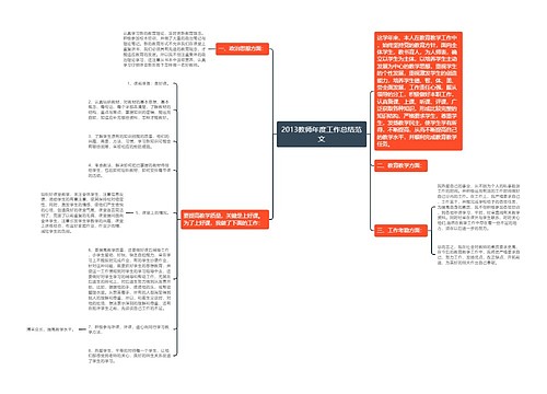 2013教师年度工作总结范文